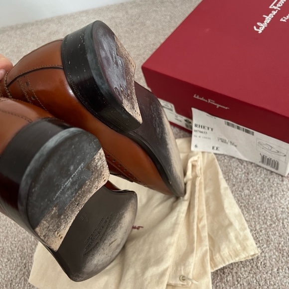 SALVATORE FERRAGAMO Men’s Leather Saddle Shoes | With Box & Dust Bags - Picture 5 of 13
